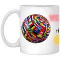 #1-THIS IS PURE GOLD INTERNATIONL GLOBE FLAG 11oz