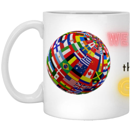 #1-THIS IS PURE GOLD INTERNATIONL GLOBE FLAG 11oz