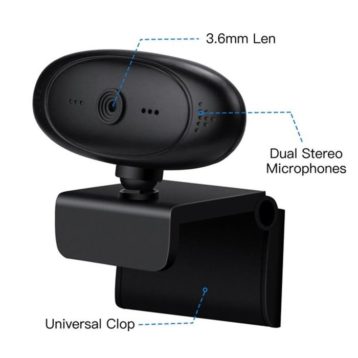 1080P Full HD USB Webcam for PC Desktop & Laptop Web Camera with Microphone