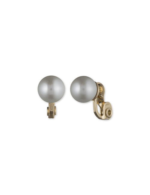 Anne Klein Gold Tone 10MM Faux Pearl Clip-On Earrings