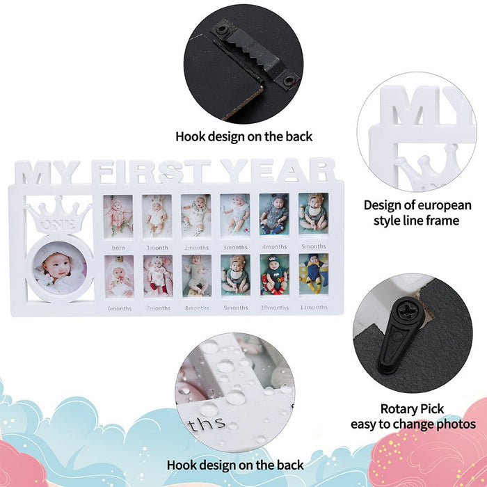 12-Month Baby Growth Record Korean Style Photo Frame