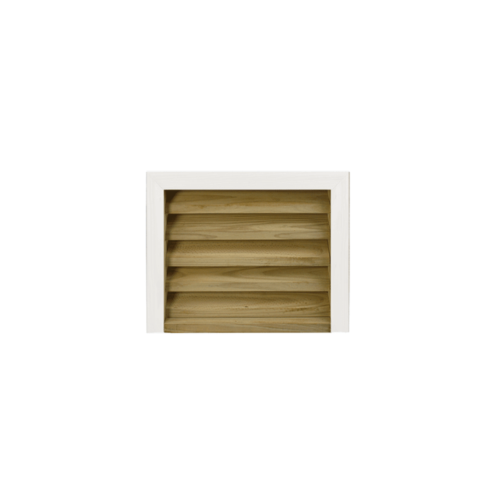 12 X 12 Standard, Square Back PVC Brick Mold Wood Vent - Shed Windows and More, Inc.