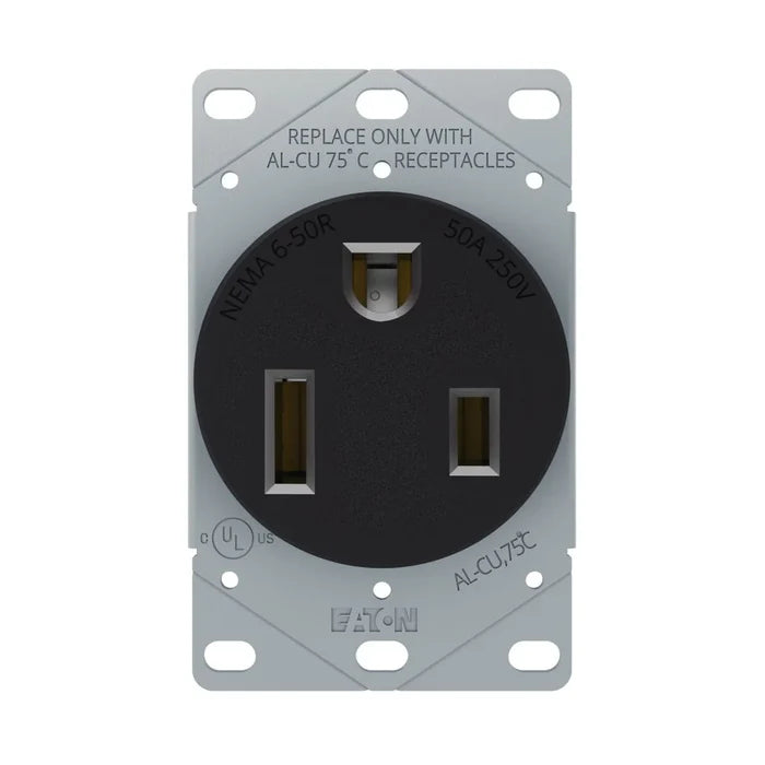 1254BK-BOX | Eaton 50A 250V Receptacle (NEMA 6-50R)