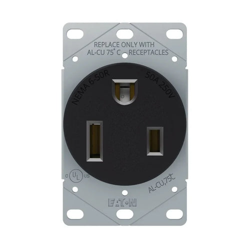 1254BK-BOX | Eaton 50A 250V Receptacle (NEMA 6-50R)