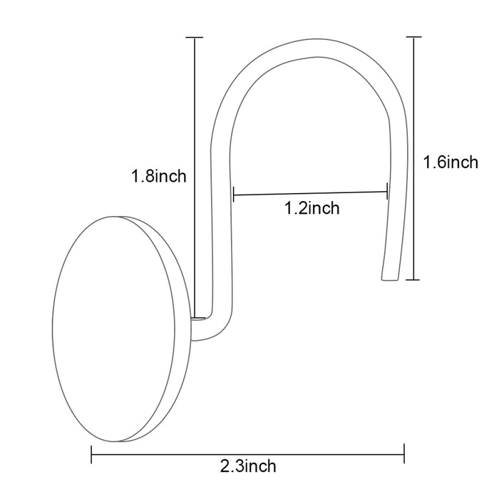 12PCS Fashion Decorative Home Rose Shower Curtain Hooks For Interior Decoration White