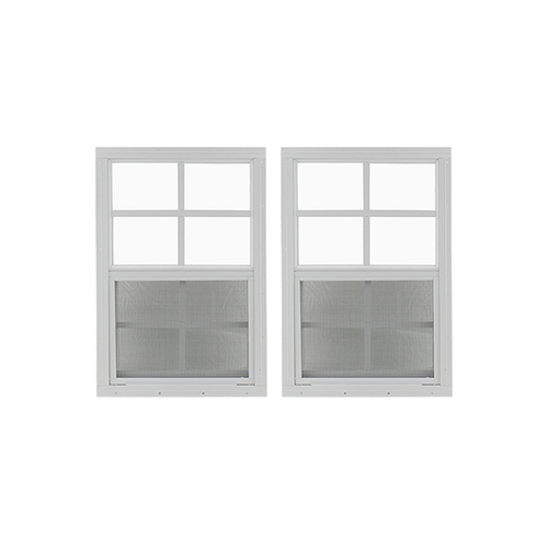 14" x 21" Window with Tempered Glass Bundle White Front