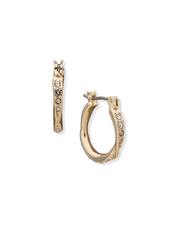 Anne Klein Gold Tone 15MM Twisted Hoop Earrings
