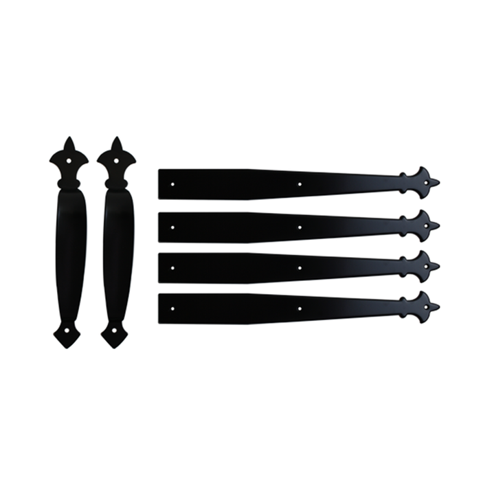 18" Garage Door Dummy Hinges Set of 4 straps & pulls - Shed Windows and More, Inc.