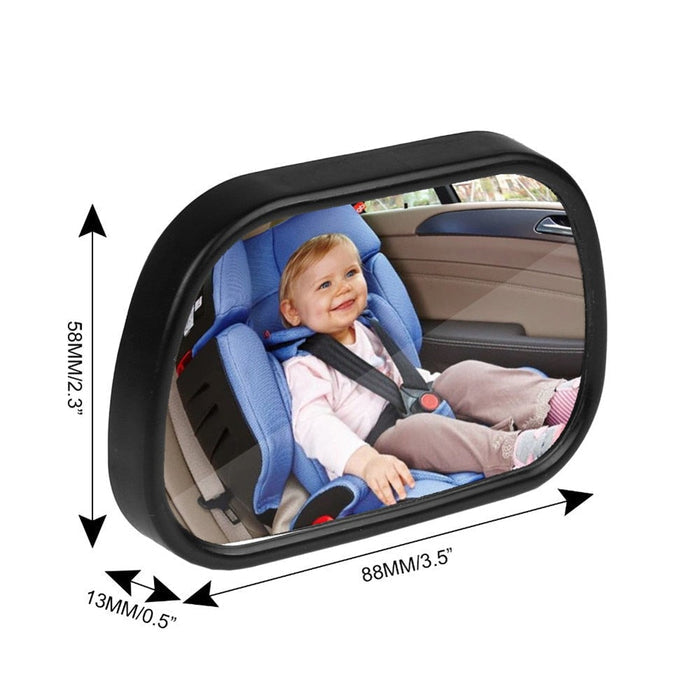 2-in-1 Adjustable Baby Rear View & Safety Car Mirror