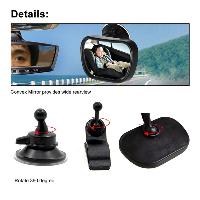 2-in-1 Adjustable Baby Rear View & Safety Car Mirror