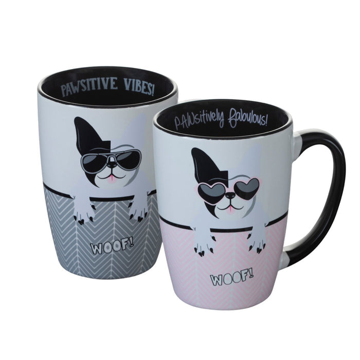 2PC Ceramic Coffee Mugs | Pet - 15oz - ASST
