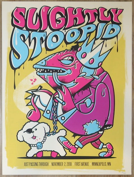 2018 Slightly Stoopid - Minneapolis Silkscreen Concert Poster by Ivan Minsloff