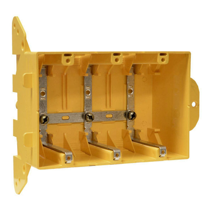 2023R | Non-Metallic Device Box 3-Gang with Flush Bracket