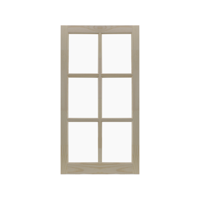 22" x 41" Barn Sash Window with Standard Glass Wood