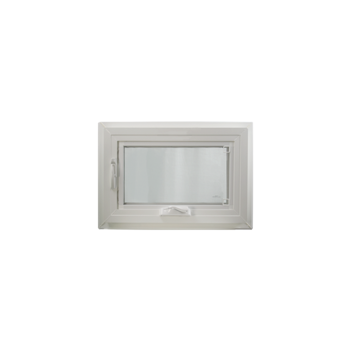 24" x 16" Crank Out Double Pane Windows Tempered Glass Low-E Clear White Back