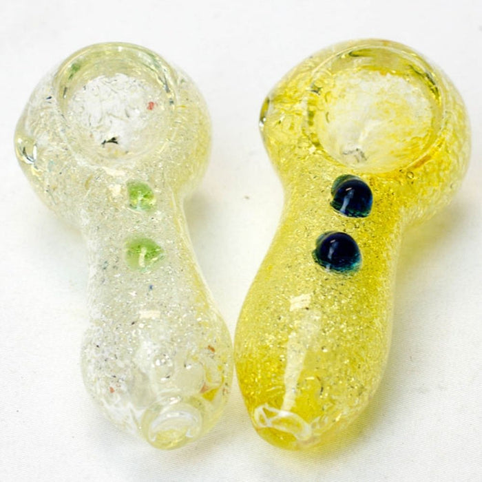 2.5" Soft Glass Glitter Weed Pipe 10Pcs - INHALCO