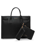 Anne Klein Black 3 Piece Work Tote