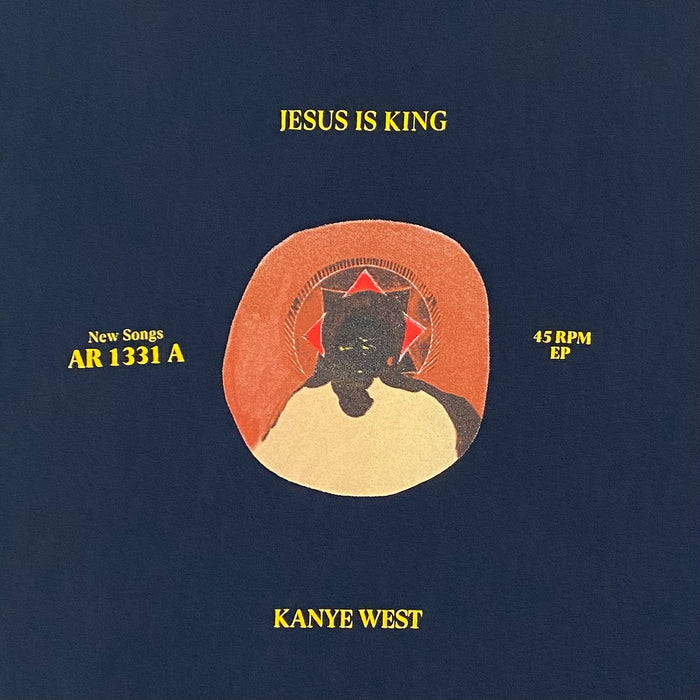 Jesus Is King 2019 Vinyl Portrait Tee In Navy