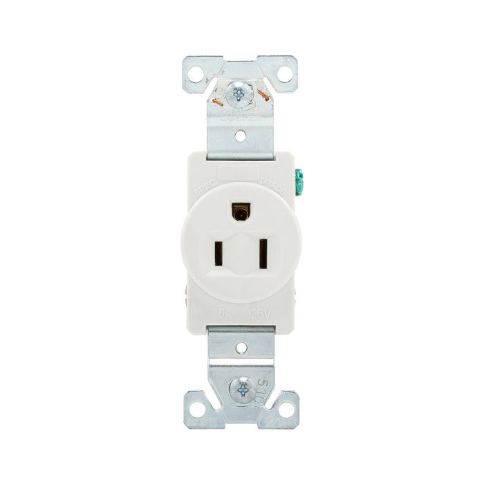 5261W - Eaton Single Straight Blade Receptacle, 125V, 15A
