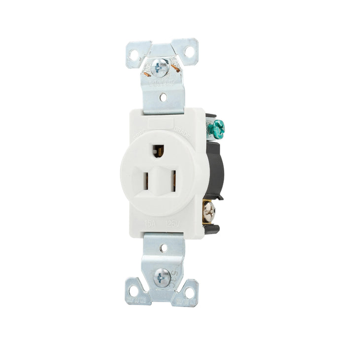 5261W - Eaton Single Straight Blade Receptacle, 125V, 15A
