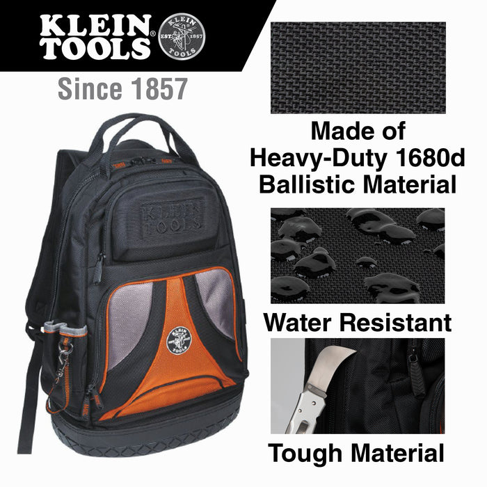 55421BP-14 | Klein Tools Tradesman Pro™ Tool Backpack, 39 Pockets