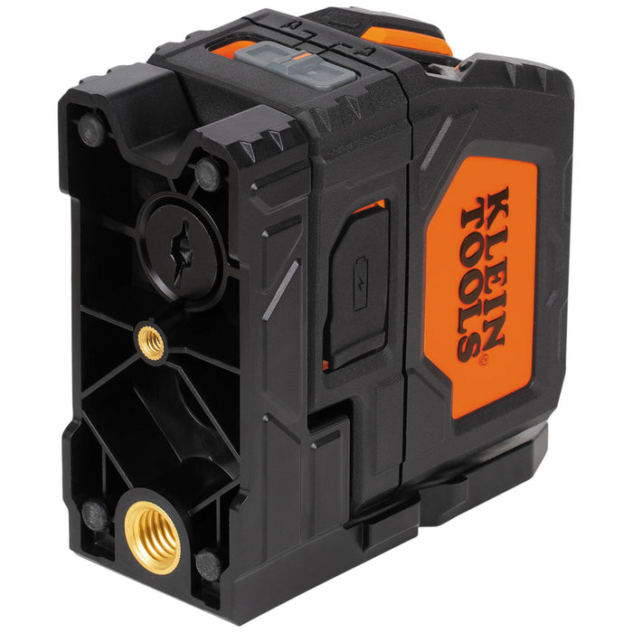 93LCLGR | Klein Tools Rechargeable Green Cross-Line Laser Level with Red Plumb, 165 ft