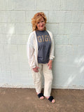 Gigi Leopard Graphic Tee Charcoal