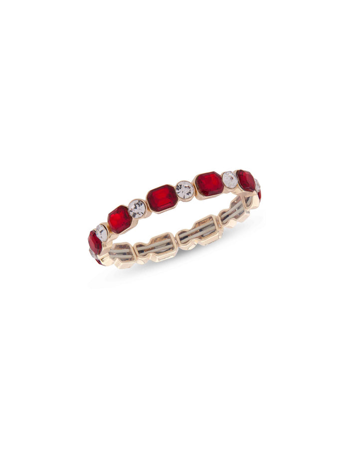Anne Klein Gold Tone Alternating Siam Stretch Bracelet