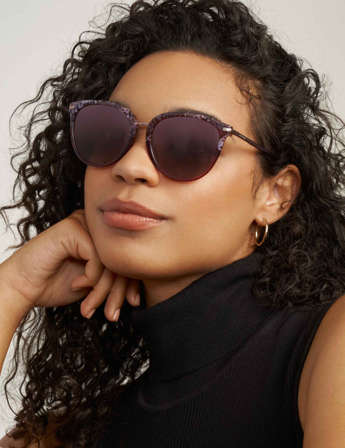 Anne Klein  Animal Print Square Sunglasses