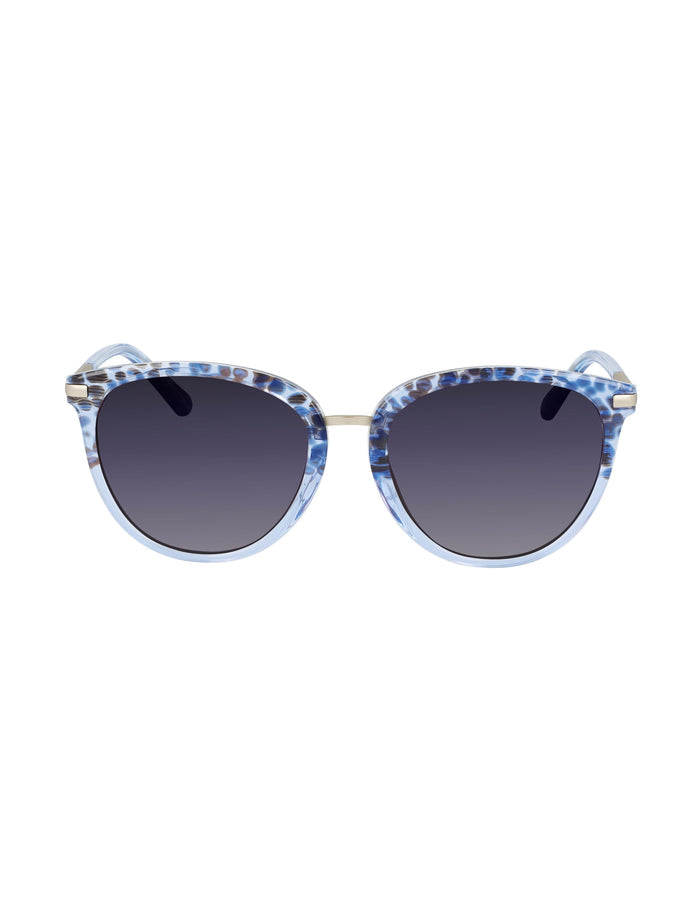 Anne Klein Blue Animal Animal Print Square Sunglasses