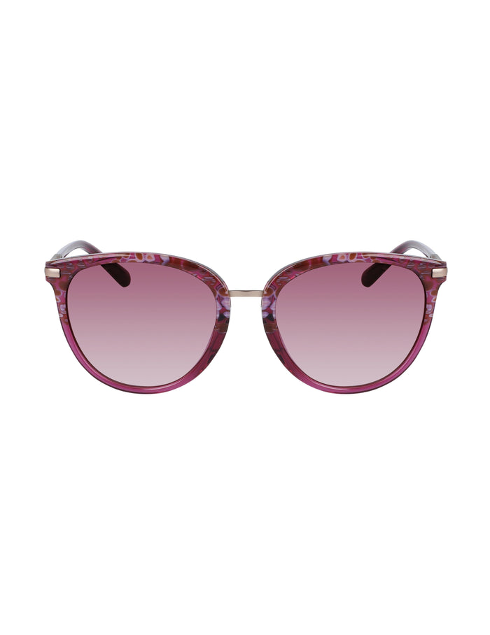 Anne Klein Merlot Animal Animal Print Square Sunglasses