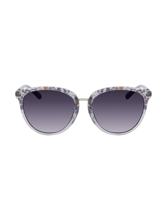 Anne Klein Grey Animal Animal Print Square Sunglasses