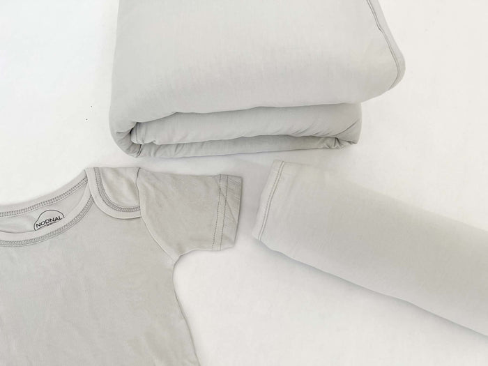 Nodnal Co Bamboo Baby Gift Set in Cement Gray - Premium Baby Bedding & Essentials