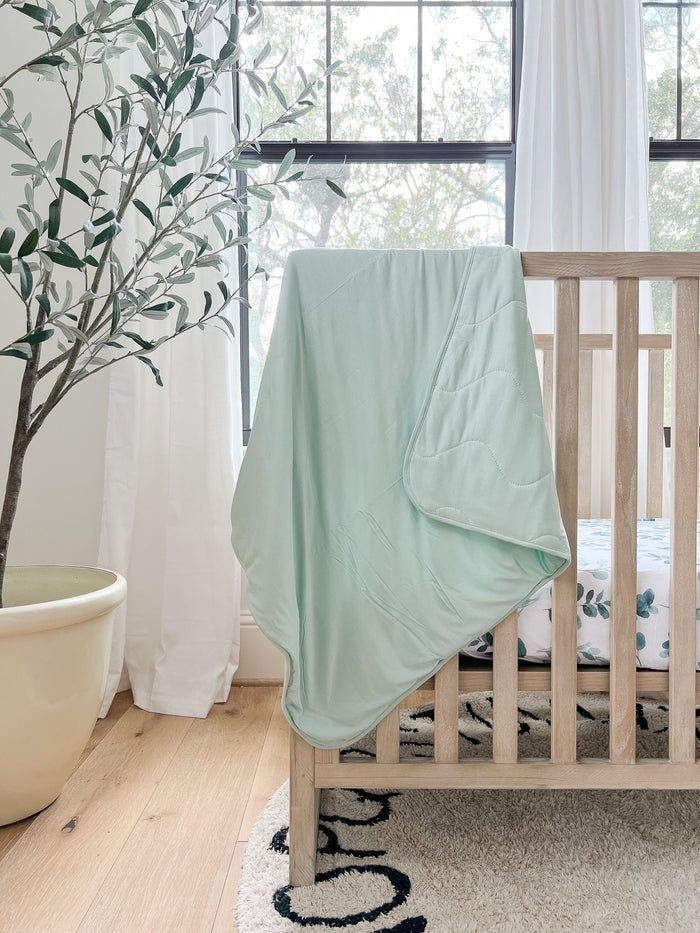 Nodnal Co Bamboo Quilted Blanket in I Love You - Premium Baby Bedding & Essentials