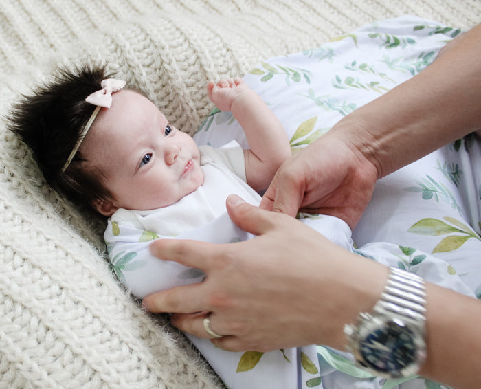 Nodnal Co Bamboo Swaddle Blanket in Leafy Greens - Premium Baby Bedding & Essentials