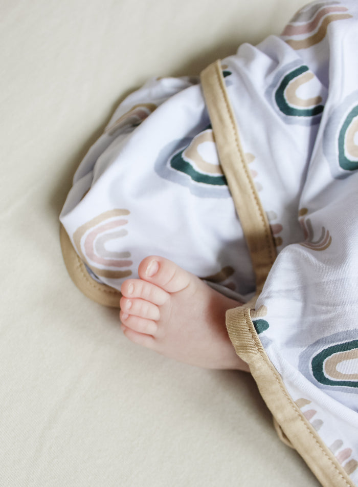 Nodnal Co Bamboo Swaddle Blanket in Rainbow - Premium Baby Bedding & Essentials