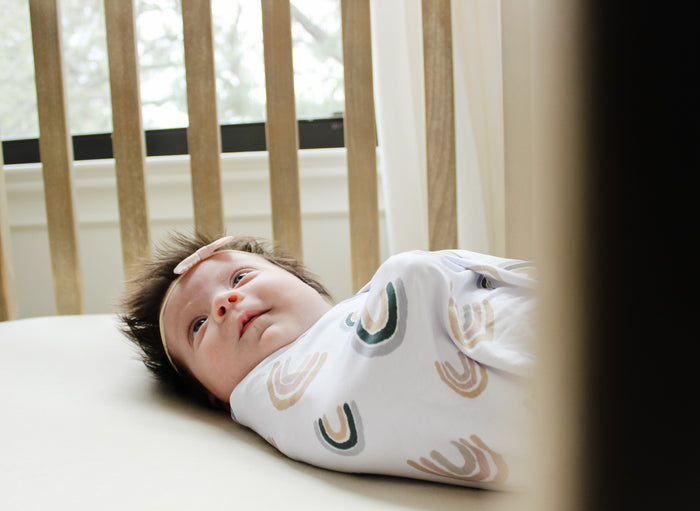 Nodnal Co Bamboo Swaddle Blanket in Rainbow - Premium Baby Bedding & Essentials