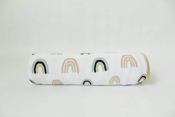 Nodnal Co Bamboo Swaddle Blanket in Rainbow - Premium Baby Bedding & Essentials