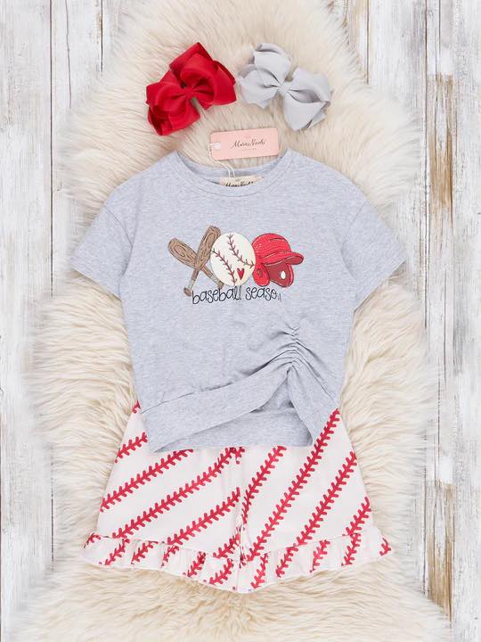 Baseball Ruffle Shorts Outfit
