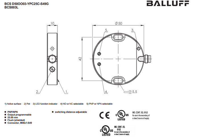 BCS D50OO03-YPC25C-S49G