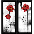 Black and Red  Wall Art, Set of 2 - EK CHIC HOME