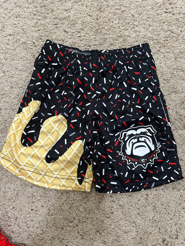 Black Georgia Drip Shorts
