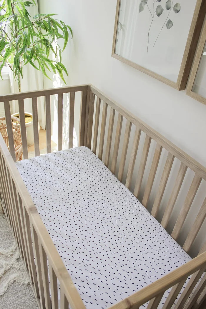 Nodnal Co Black & White Mini Crib Fitted Sheet Set - Premium Baby Bedding & Essentials