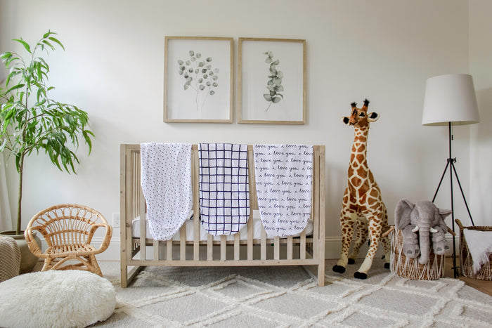 Nodnal Co Black & White Fitted Crib Sheet Set - Premium Baby Bedding & Essentials
