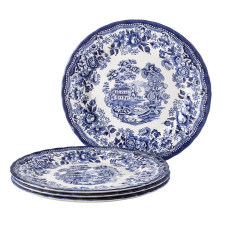 Blue by  10" Dinner Plates, Set of 4 - EK CHIC HOME