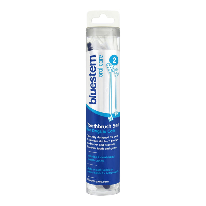 Bluestem Dual-Ended Pet Toothbrush for Cats and Dogs