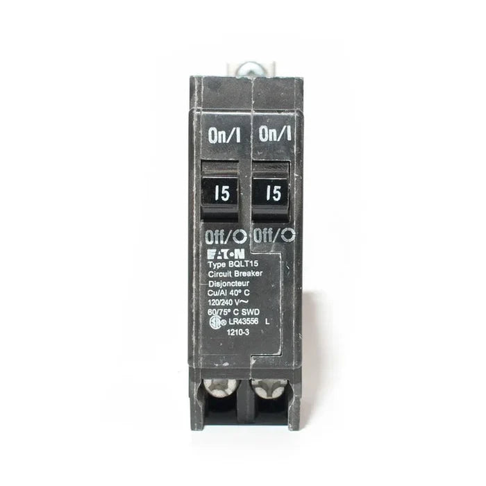 BQLT15 Eaton Tandem Circuit Breaker Bolt-On 15 Amp 1 Pole 120 Volt