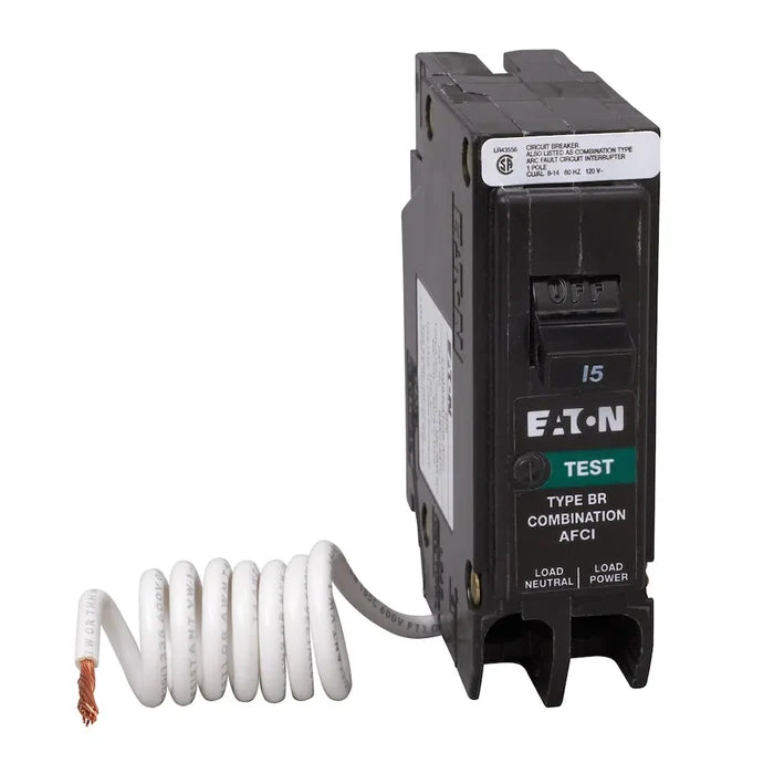 BRN120AFC - Eaton 20 Amp Single Pole Arc Fault (AFCI) Circuit Breaker