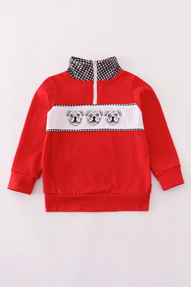 Bulldog Embroidery Pullover