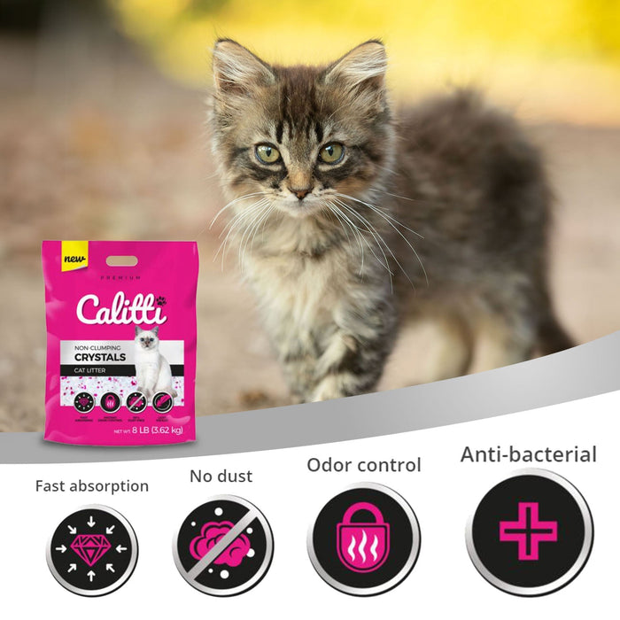Calitti Non-Clumping Silica Gel Cat Litter Crystals